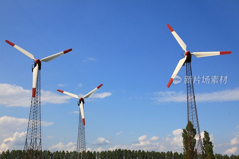 三个风力涡轮机――未来的可再生能源