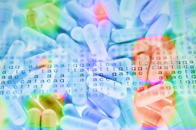 彩色编码的DNA序列与药物胶囊