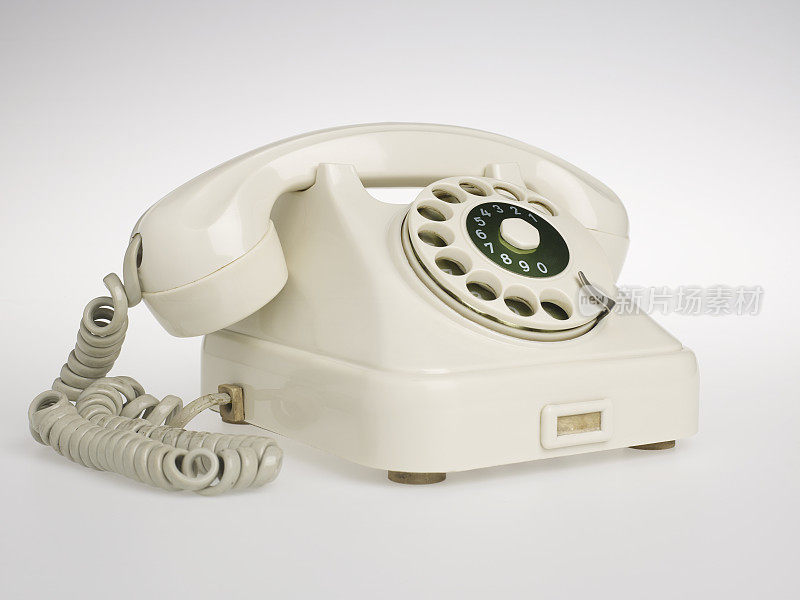 白色复古电话