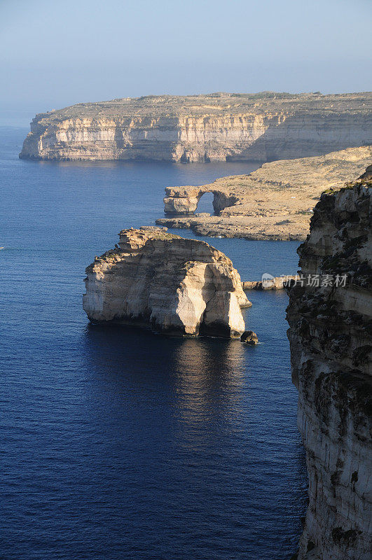 Dwejra点,Gozo,马耳他群岛。