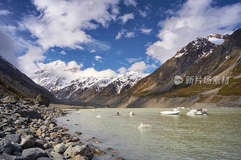 库克山，胡克湖和南阿尔卑斯山