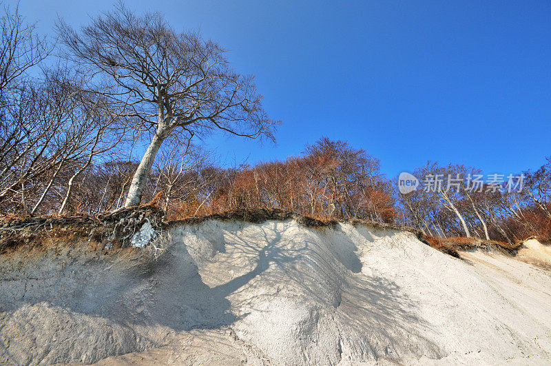 波罗的海海岸线白垩岩的HDR