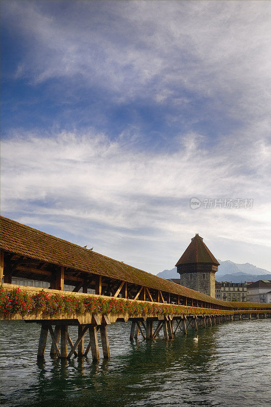 教堂桥和水塔，卢塞恩，瑞士