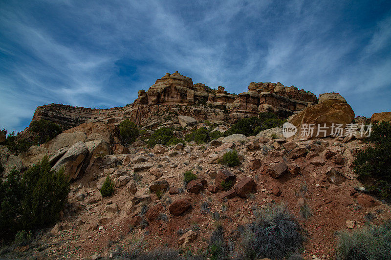 美丽的地质特征科罗拉多国家纪念碑