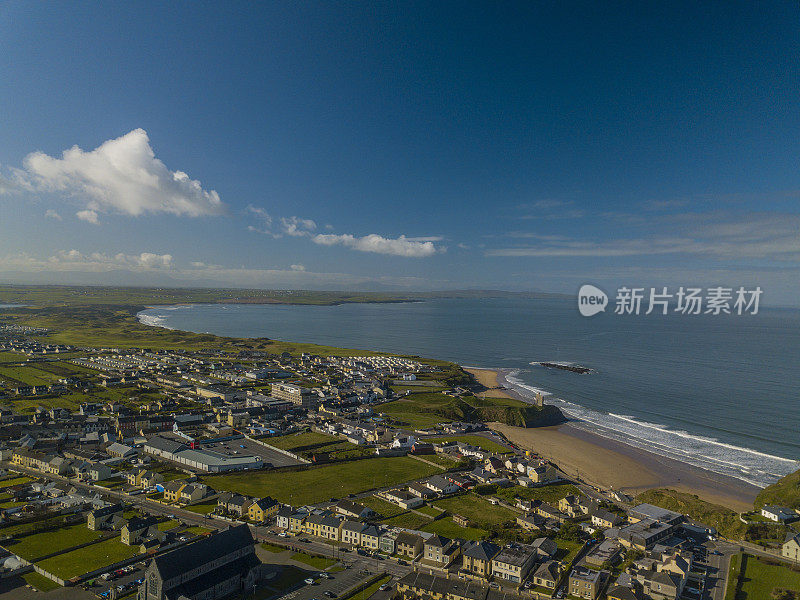 鸟瞰图Ballybunion，县克里，爱尔兰