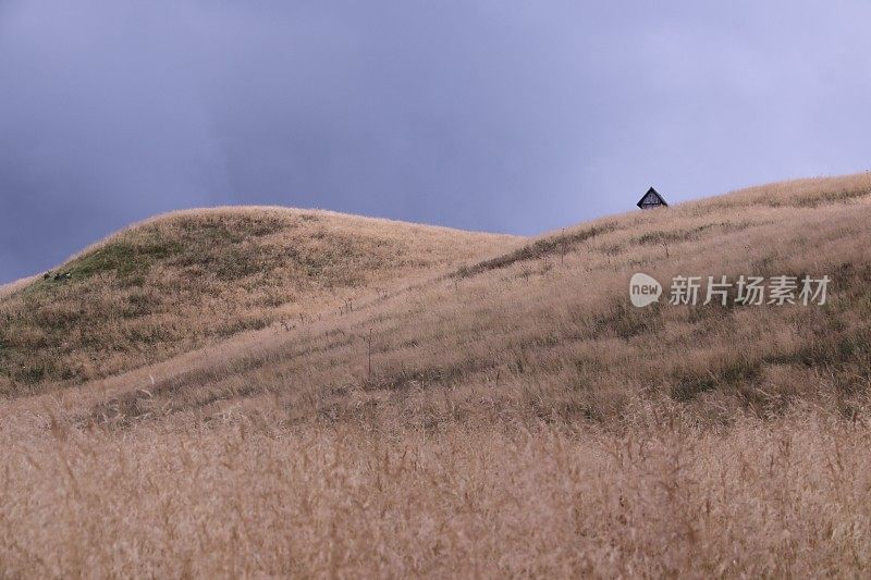 美丽的夜晚在阿尔卑斯山脉。斯洛文尼亚托尔明附近的索查山谷