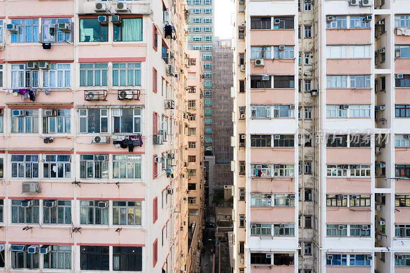 旧社区，香港的公寓大楼