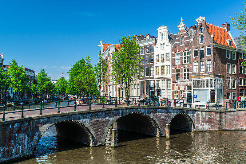 典型的阿姆斯特丹场景在Keizersgracht