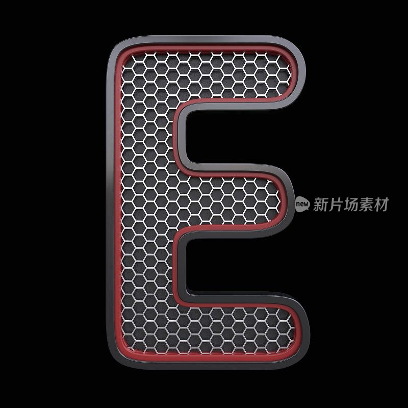 字母E，钢结构