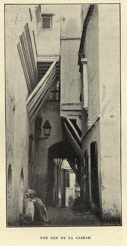 阿尔及尔卡斯巴的街道，19世纪