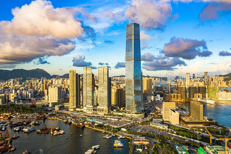 香港市区鸟瞰图