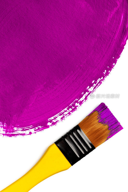 粉色斑点画笔(在白色上孤立)