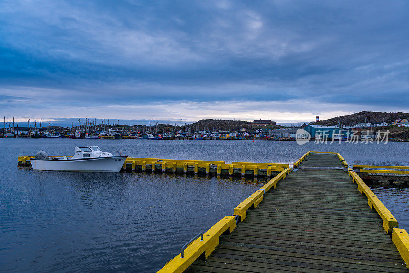 加拿大，Twillingate，港口和渔船的早晨