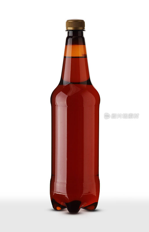 棕色的大塑料瓶里装着啤酒