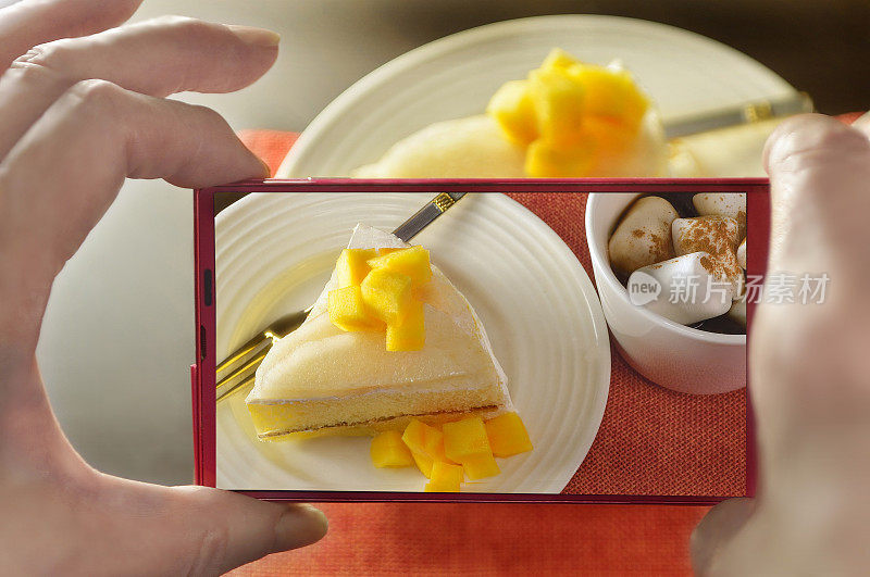 用智能手机拍摄甜食