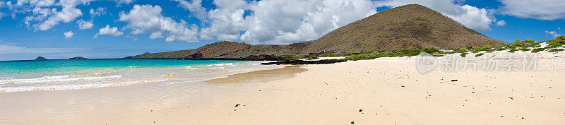 佛罗里亚纳岛蓬塔鸬鹚的白沙滩也被称为面粉沙滩;查尔斯岛;加拉帕戈斯群岛;厄瓜多尔。加拉帕戈斯群岛国家公园。