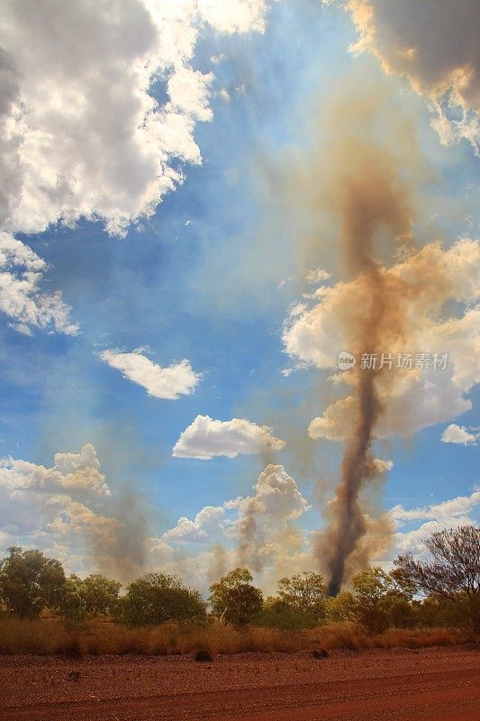 旋风在澳大利亚蔓延丛林大火