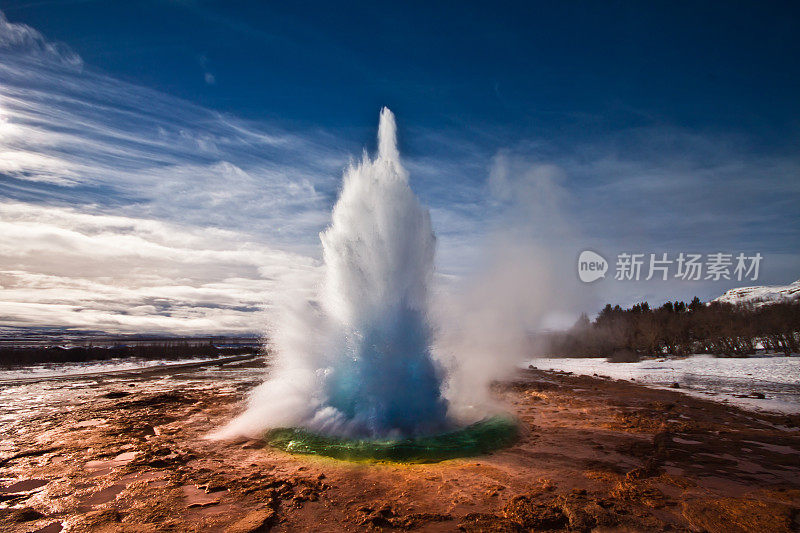 冰岛Strokkur喷泉