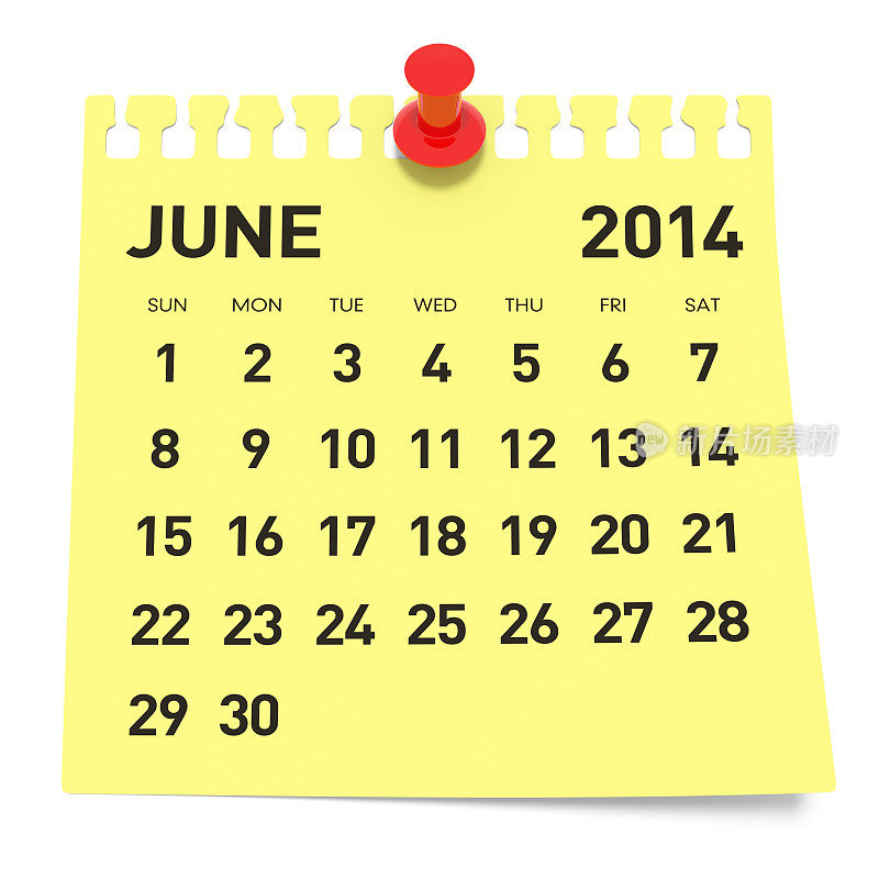 2014年6月-日历