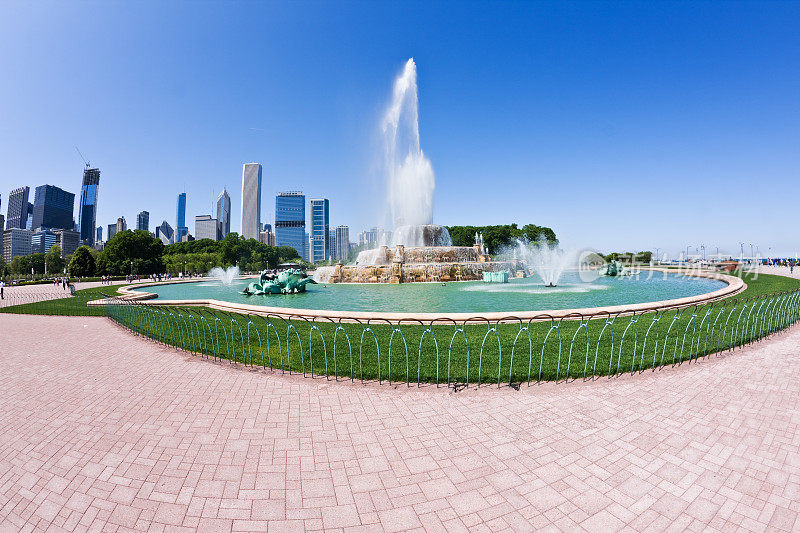 芝加哥的拱顶喷泉