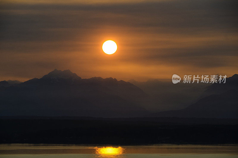 普吉特海湾日落