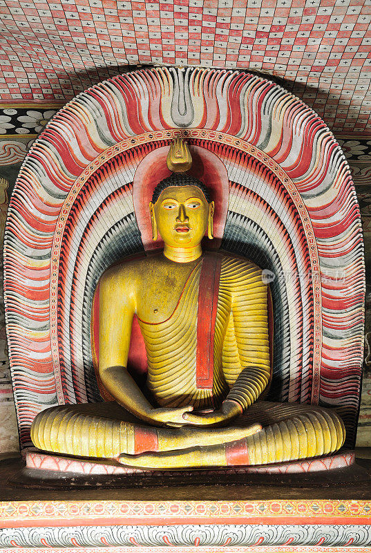 丹布拉石窟寺-佛像，斯里兰卡