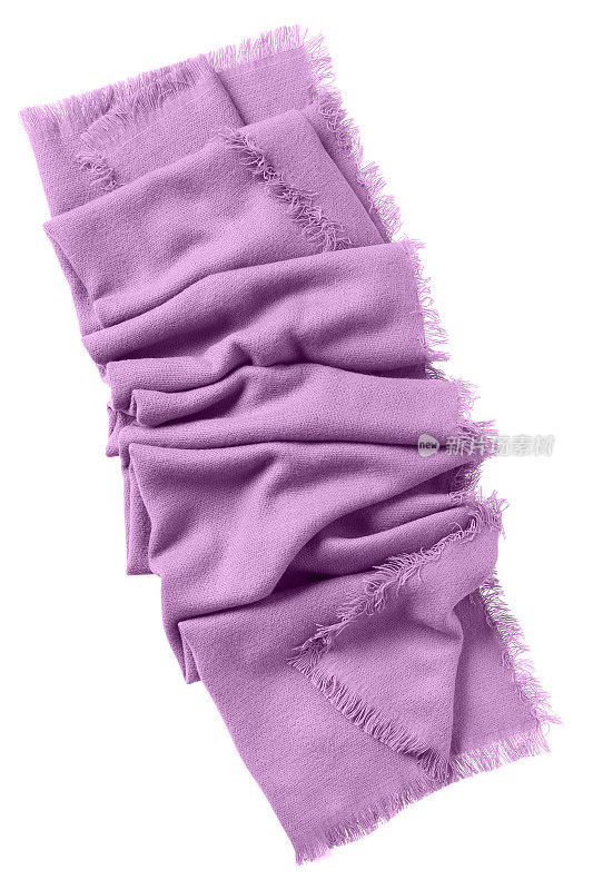莱拉淡紫色条纹围巾折格子冬季披肩