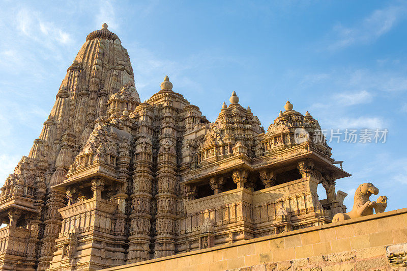 Kandariya寺庙在印度的Khajuraho西部组纪念碑