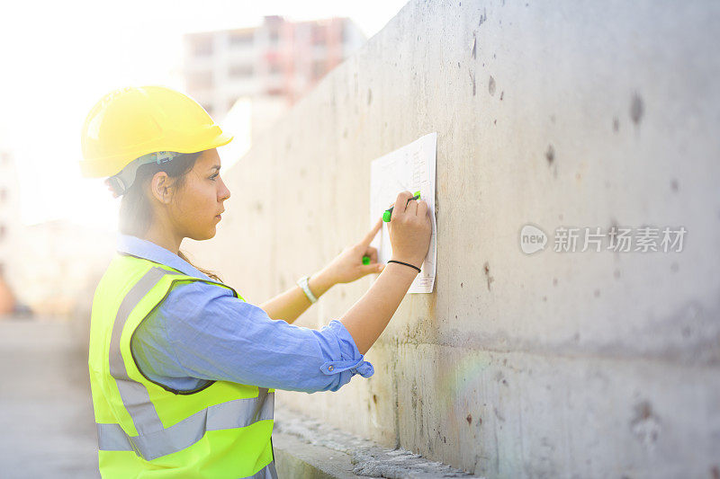 年轻的女工程师。网站建设工作。