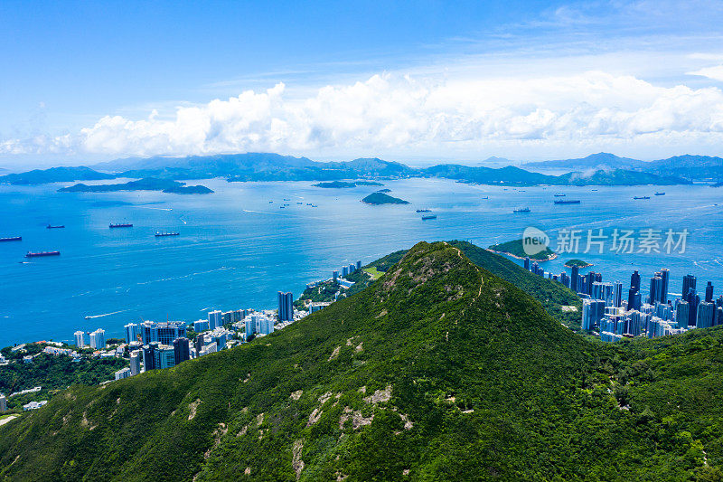 香港南区的俯视图