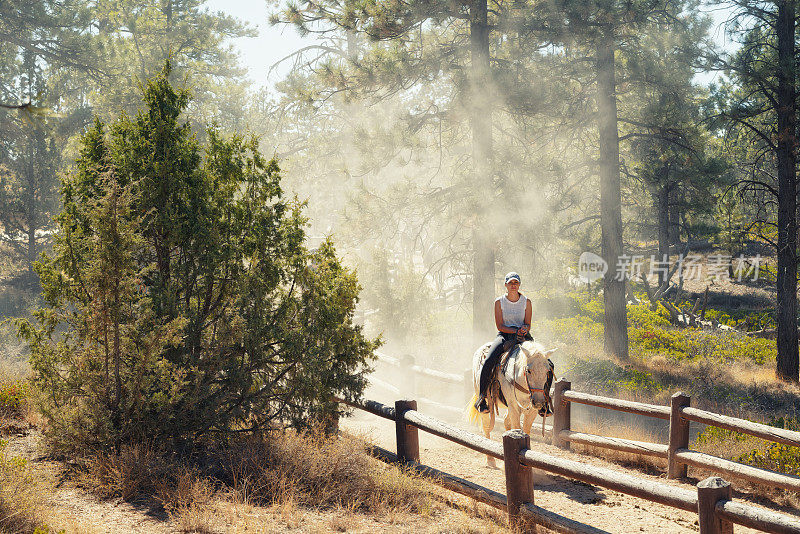 犹他州布莱斯峡谷国家公园骑马观光游。
