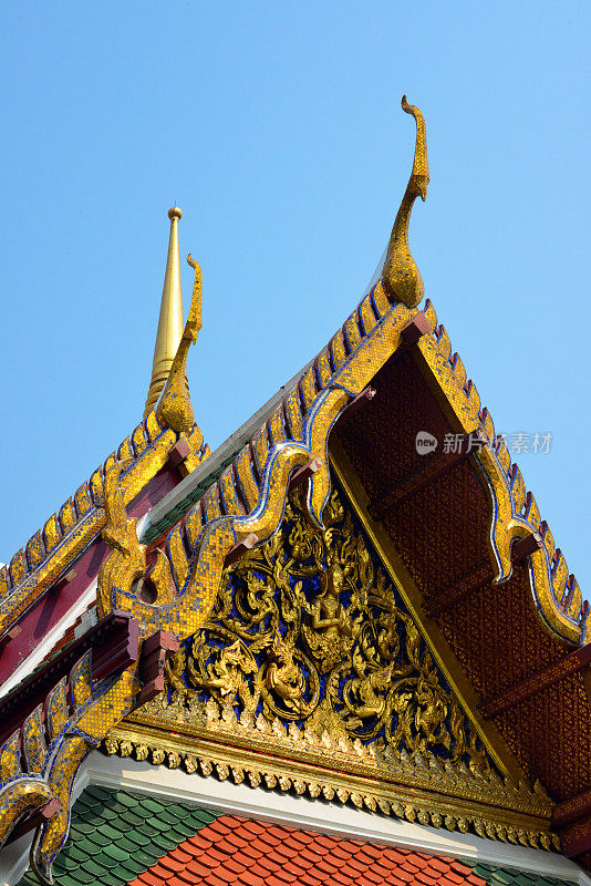 锦绣门-华丽的山形，大皇宫-曼谷，泰国