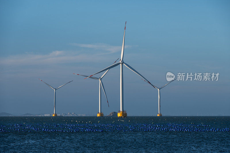 海上风力发电航拍照片