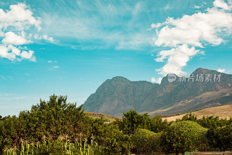 南非Stellenbosch周围美丽的风景