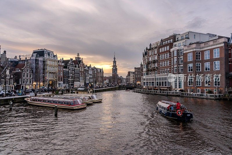 阿姆斯特丹，运河，船