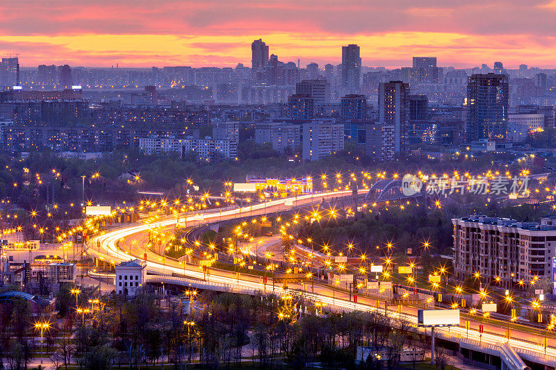 莫斯科城市夜景