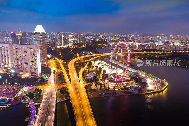 新加坡黄昏全景