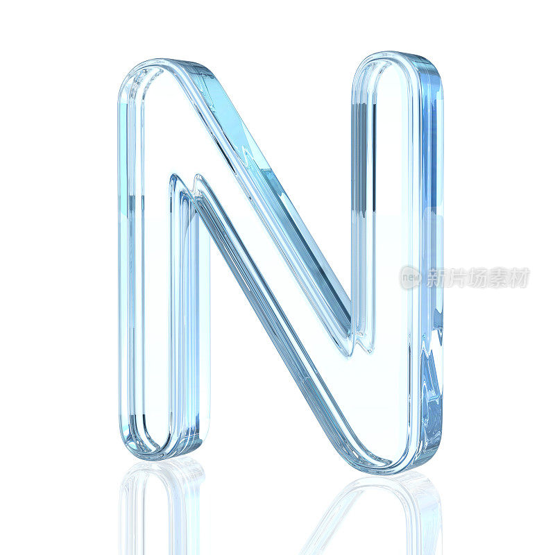玻璃字母N