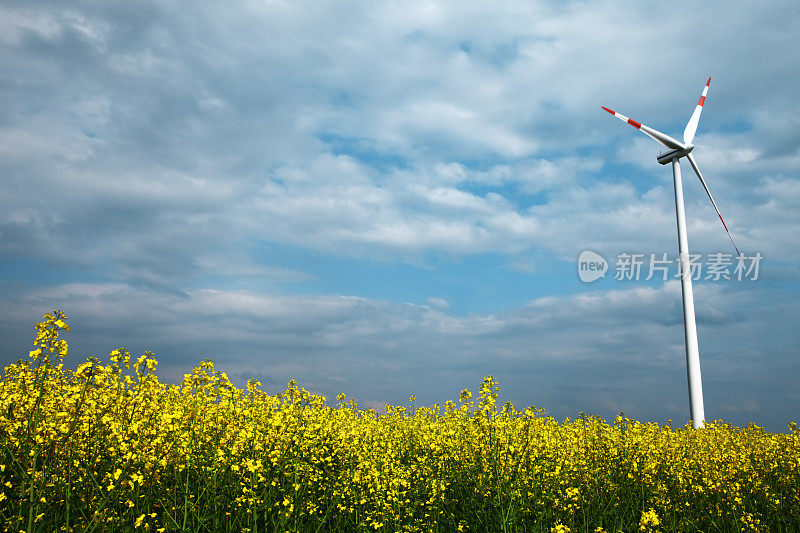 天空中的风力涡轮机