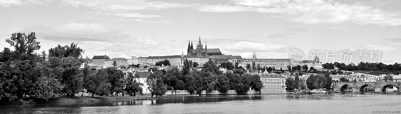 圣维塔斯大教堂和布拉格城堡全景
