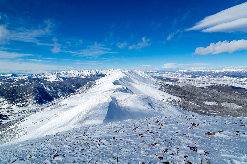 布雷肯里奇滑雪度假村从峰8峰，科罗拉多州