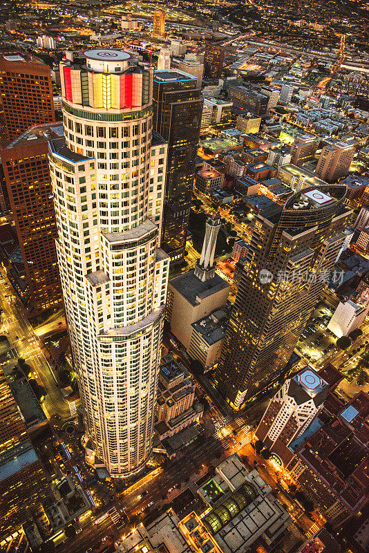 洛杉矶鸟瞰天际线