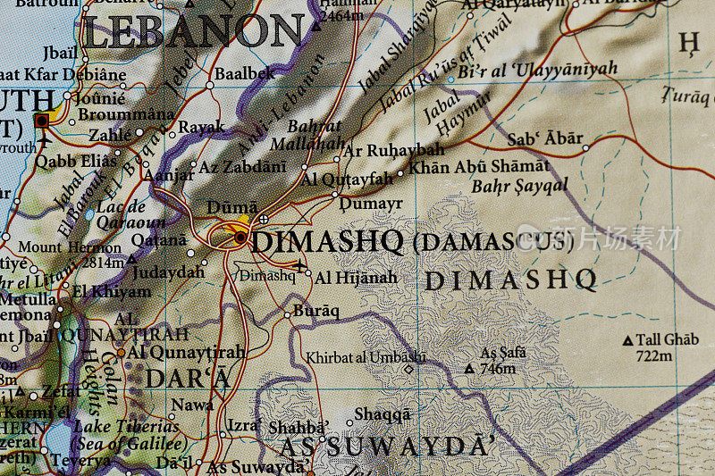 大马士革,叙利亚地图