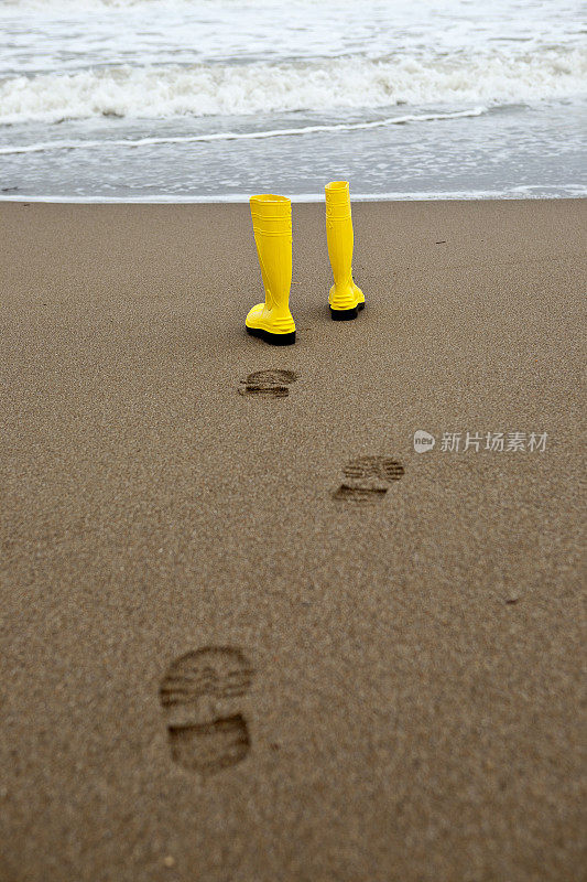 黄色的雨靴