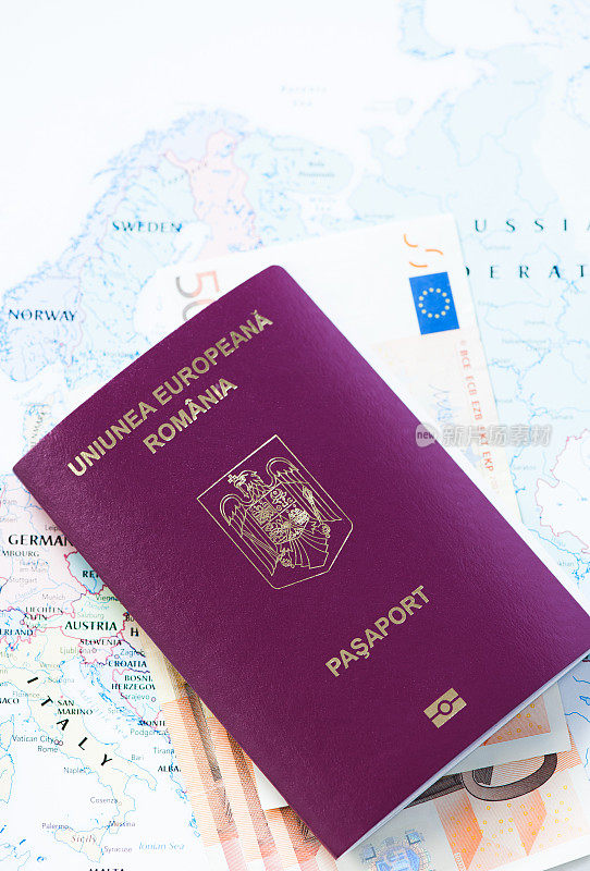 罗马尼亚护照欧洲地图