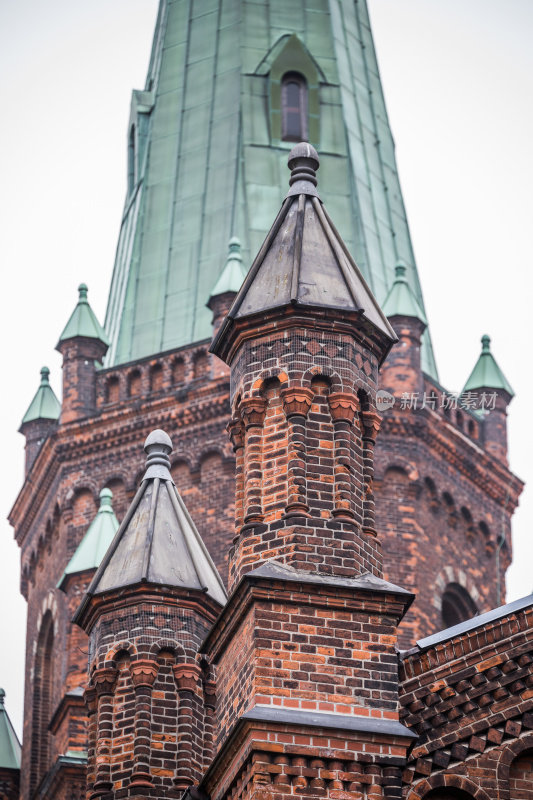 尖顶Sct。马特æus教堂，韦斯特布罗，哥本哈根，丹麦