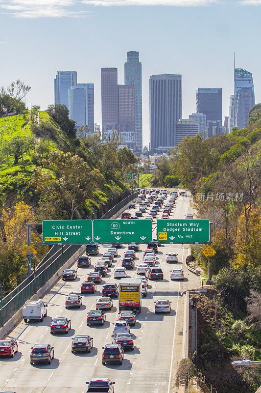 洛杉矶立交桥交通堵塞