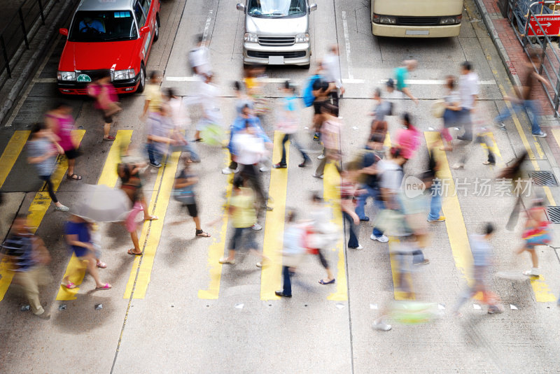 中国香港旺角繁忙街道