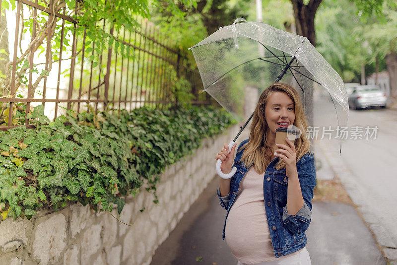 美丽的怀孕女商人