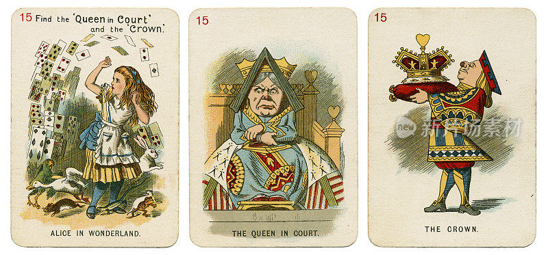 爱丽丝梦游仙境扑克牌1898,15组